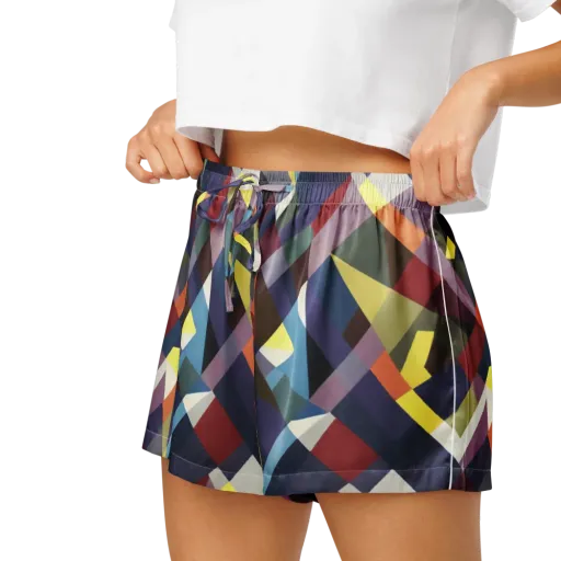 Prismatic Relay on a Women's Pajama Shorts