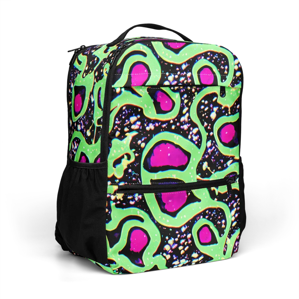 Ultraviolet Oasis on Utility Backpack — Right Front