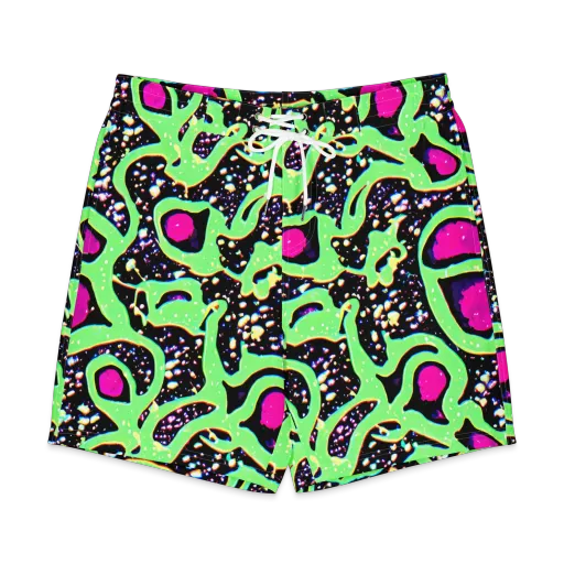 Ultraviolet Oasis on a Men's Board Shorts
