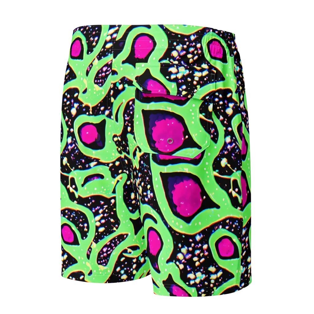 Ultraviolet Oasis on Men's Board Shorts — Back