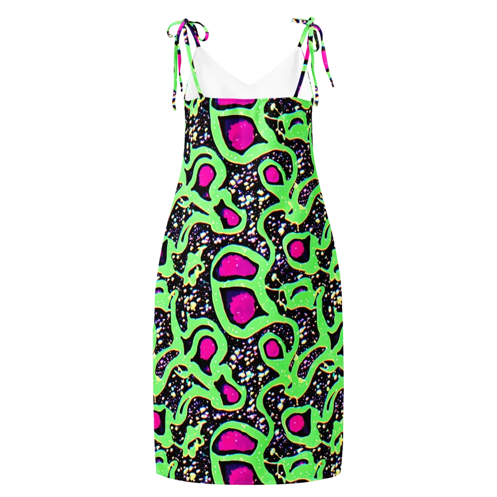 Ultraviolet Oasis on Slip Dress — Back