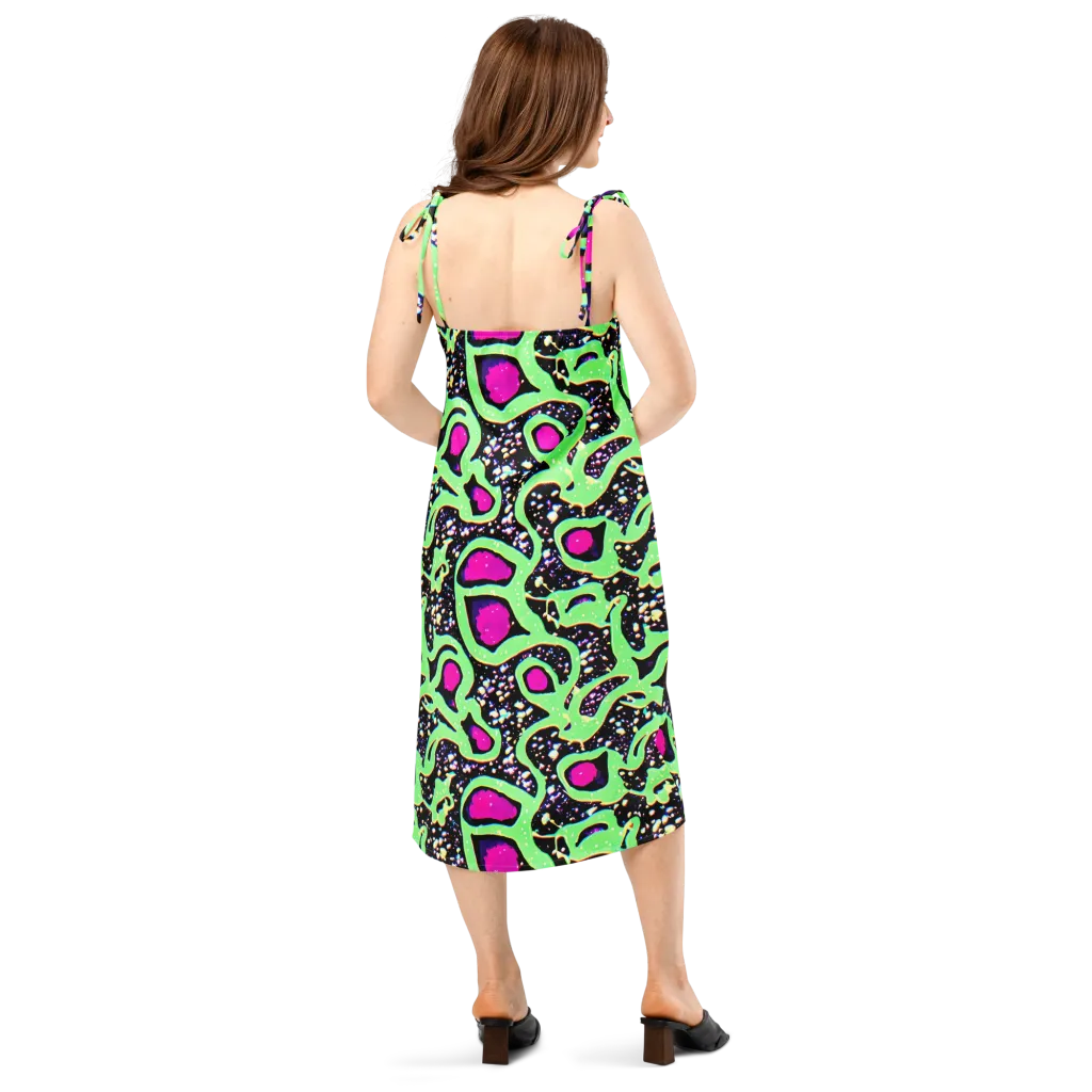 Ultraviolet Oasis on Slip Dress — Back
