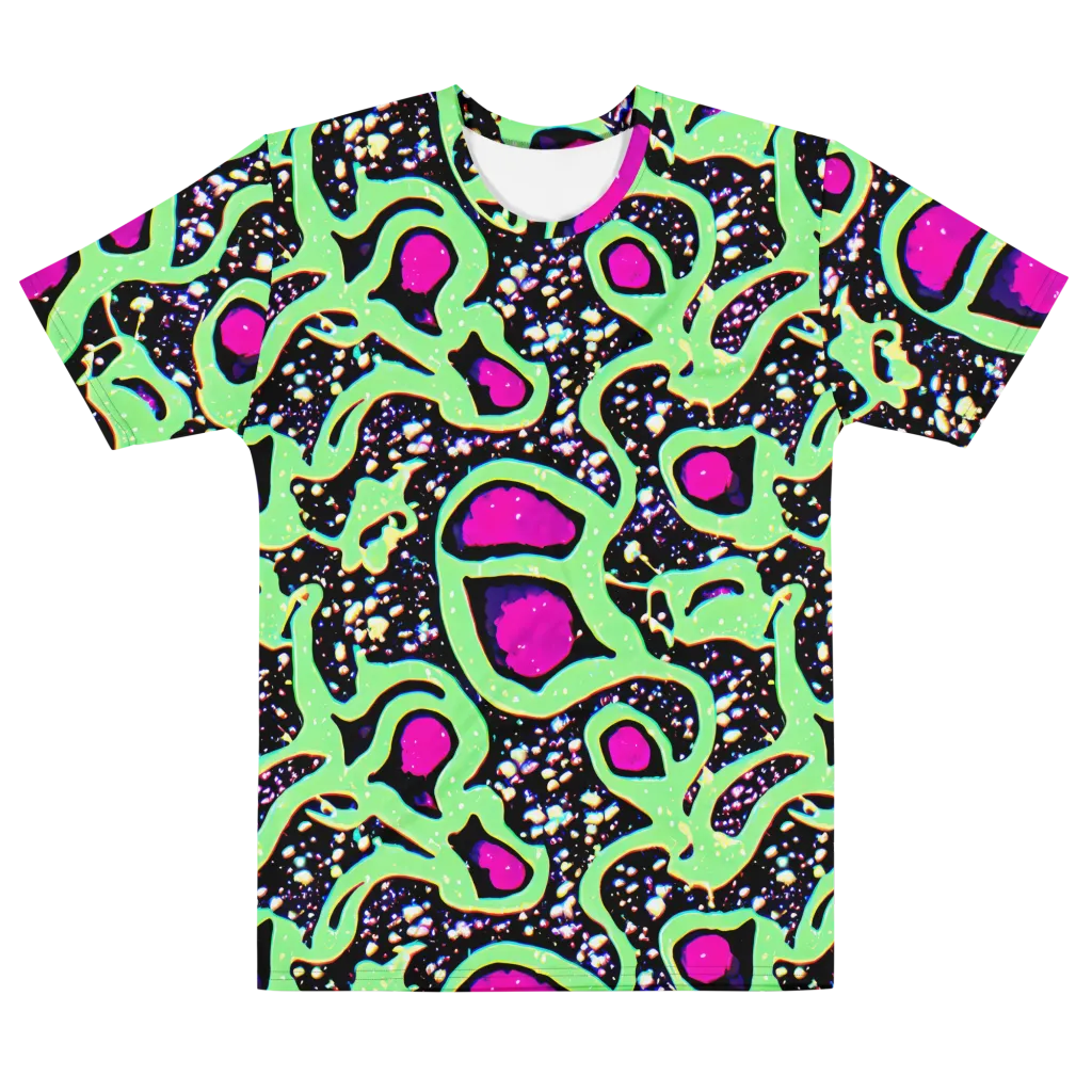 Ultraviolet Oasis on Men's Cotton Crew Neck T-Shirt — Front