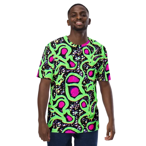 Ultraviolet Oasis on a Men's Crew Neck T-Shirt