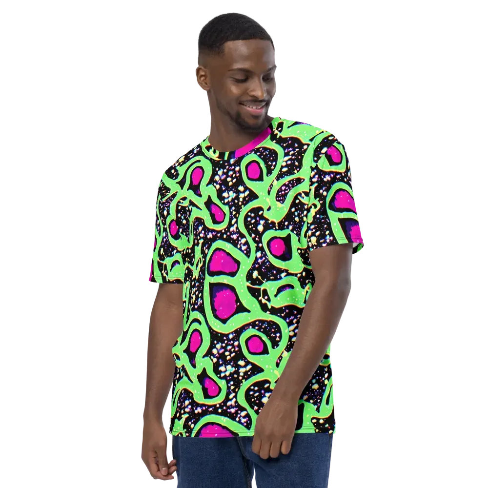 Ultraviolet Oasis on Men's Crew Neck T-Shirt — Left