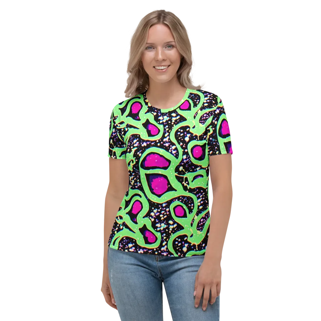 Ultraviolet Oasis on Women's Crew Neck T-Shirt — Front