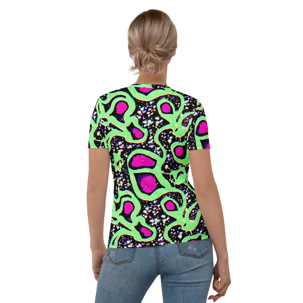 Ultraviolet Oasis on Women's Crew Neck T-Shirt — Back