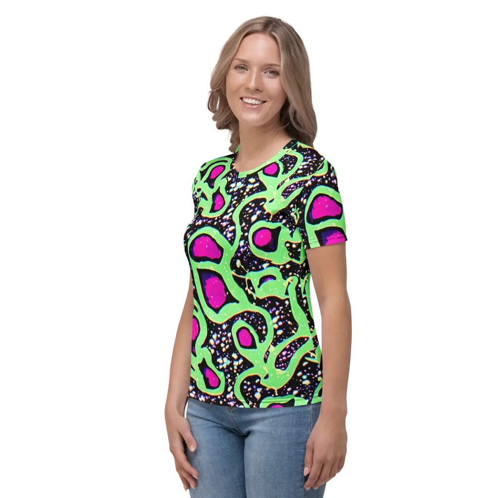 Ultraviolet Oasis on Women's Crew Neck T-Shirt — Left