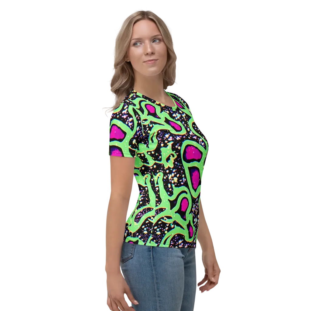 Ultraviolet Oasis on Women's Crew Neck T-Shirt — Right