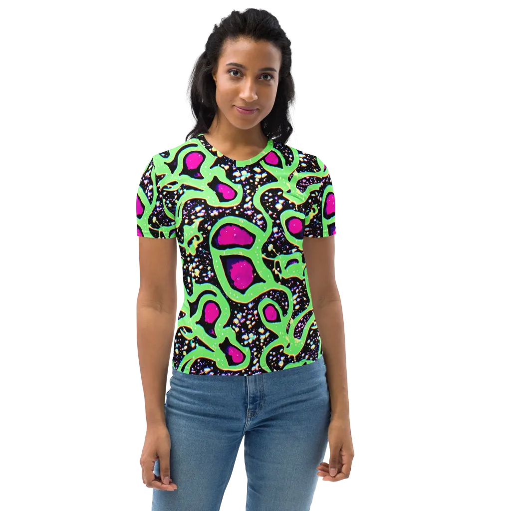 Ultraviolet Oasis on Women's Crew Neck T-Shirt — Front