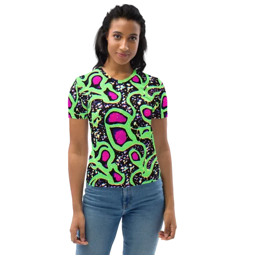 Ultraviolet Oasis on a Women's Crew Neck T-Shirt