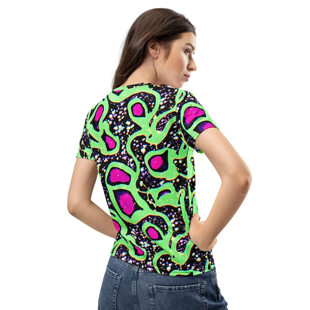 Ultraviolet Oasis on Women's Crew Neck T-Shirt — Back