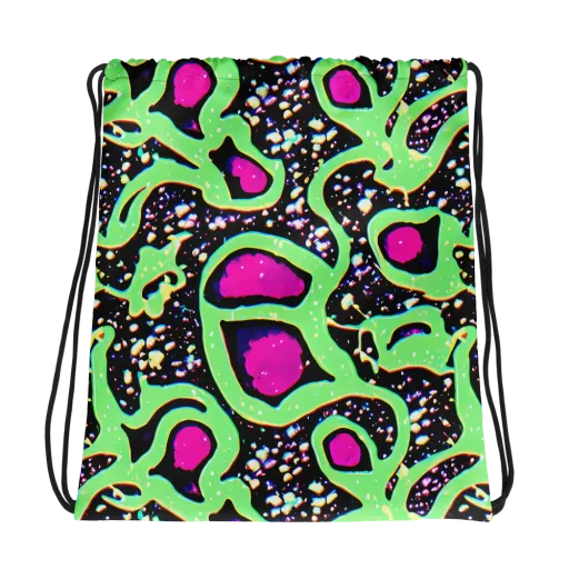 Ultraviolet Oasis on a Drawstring Bag