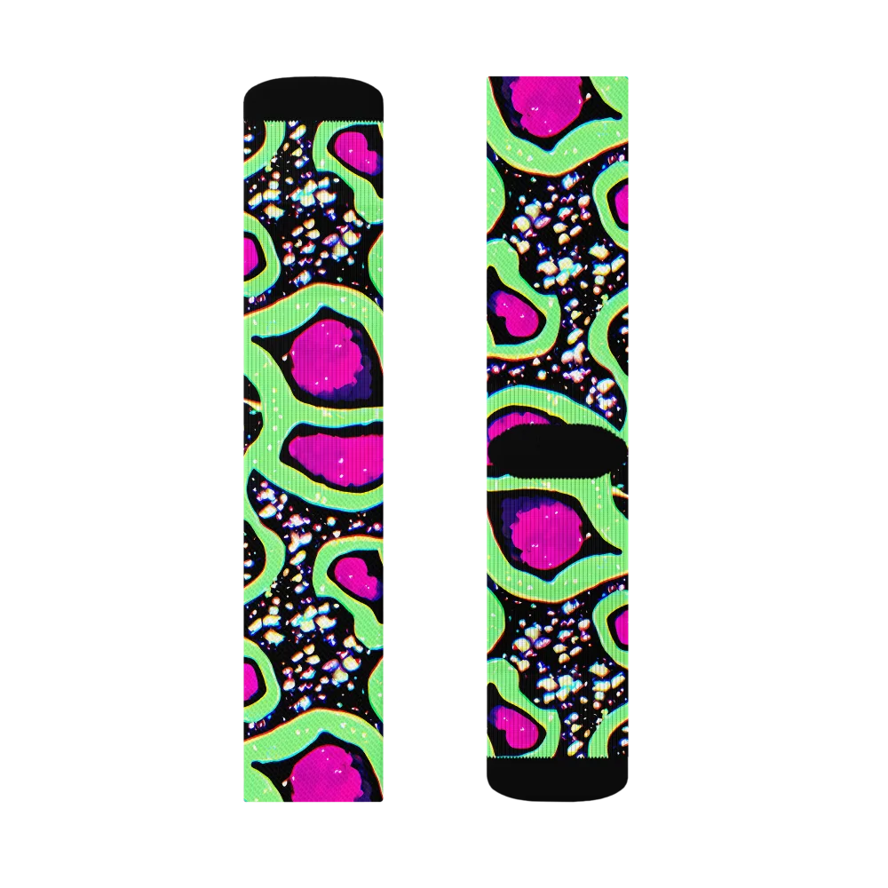 Ultraviolet Oasis on Socks — Left Sock