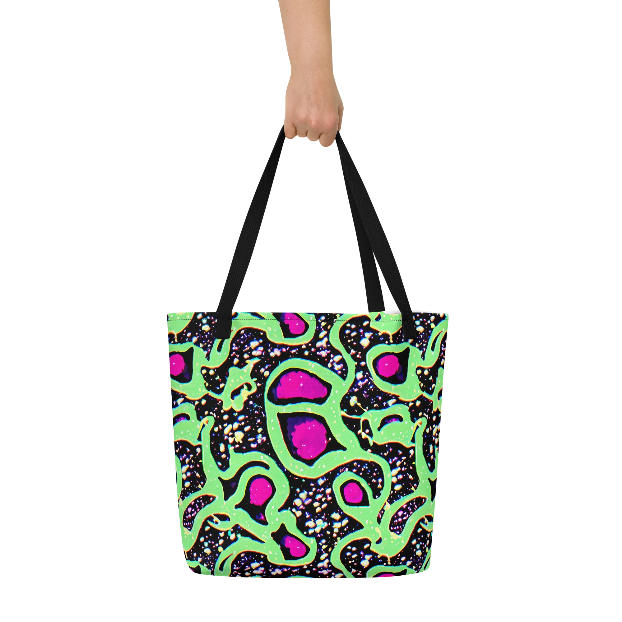 Ultraviolet Oasis on Large Tote Bag W/ Pocket — Front