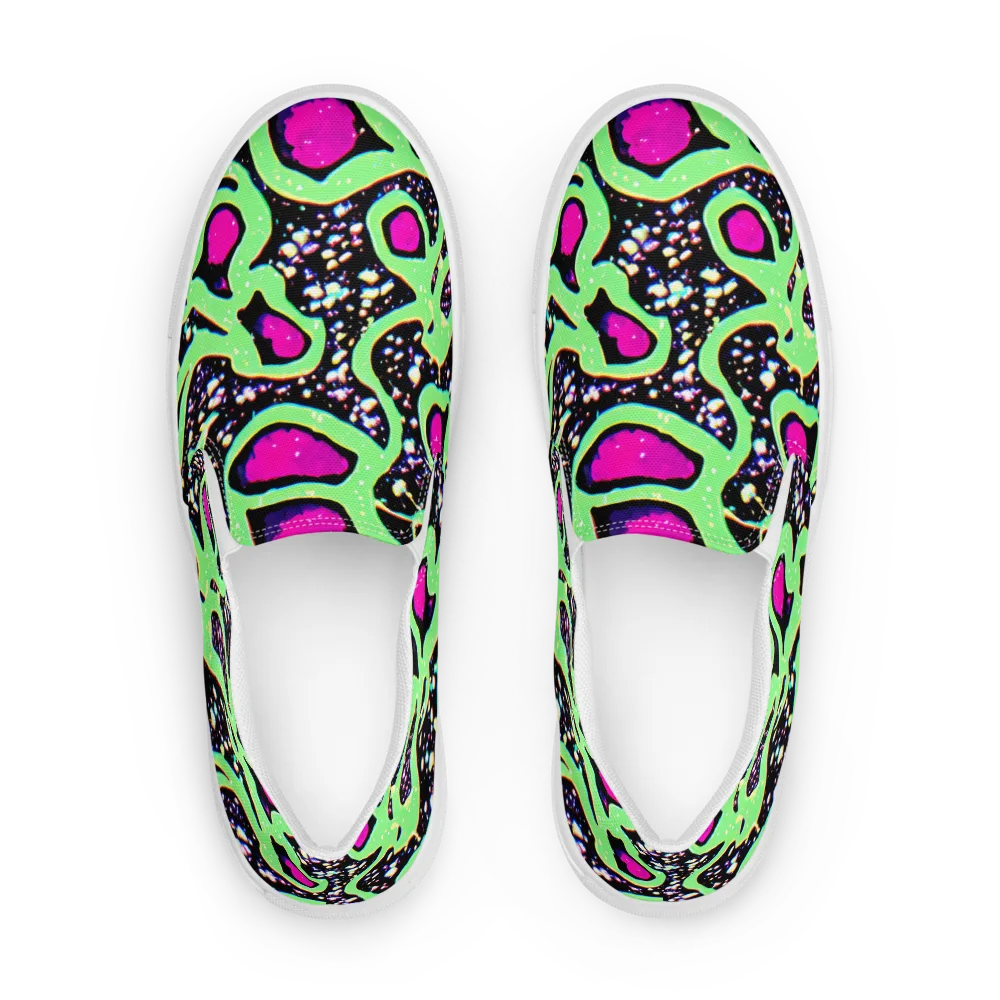 Ultraviolet Oasis on Women's Slip-On Canvas Shoes — Front