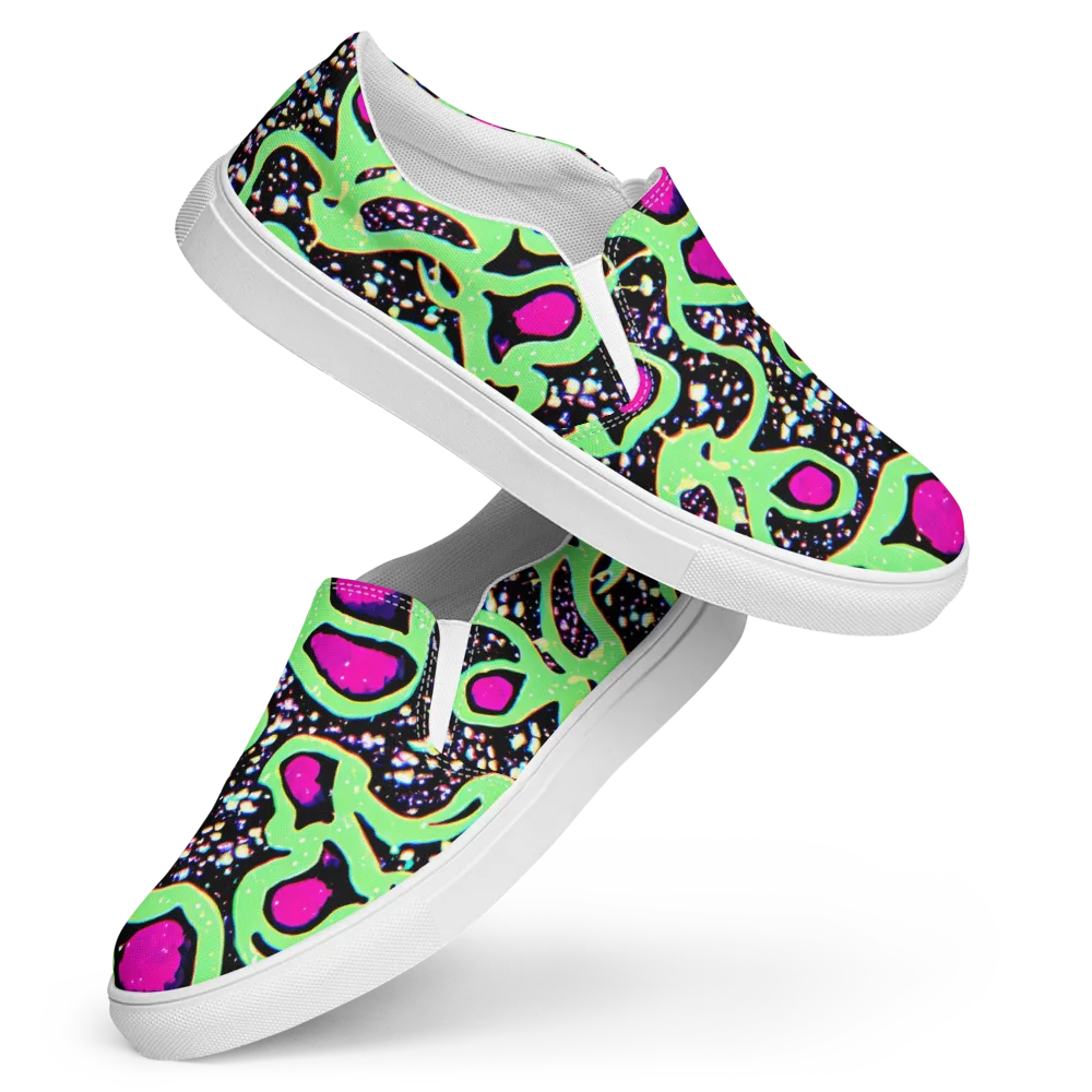 Ultraviolet Oasis on Women's Slip-On Canvas Shoes — Front