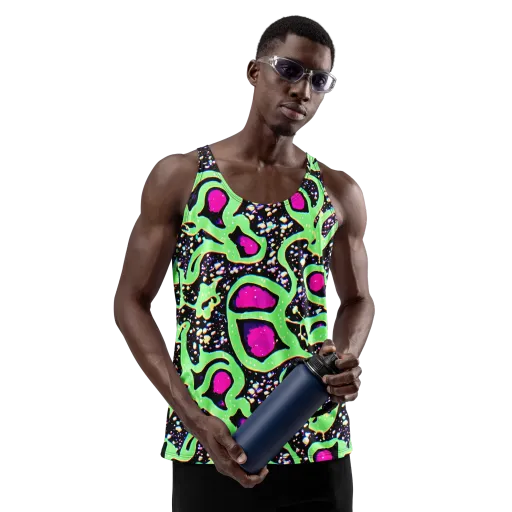 Ultraviolet Oasis on a Men's Tank Top
