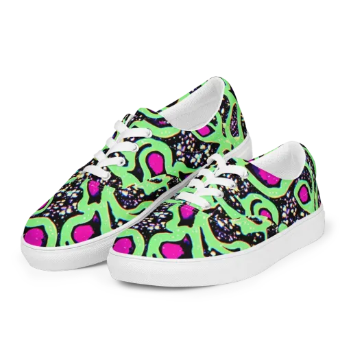 Ultraviolet Oasis on a Men's Lace-Up Canvas Shoes