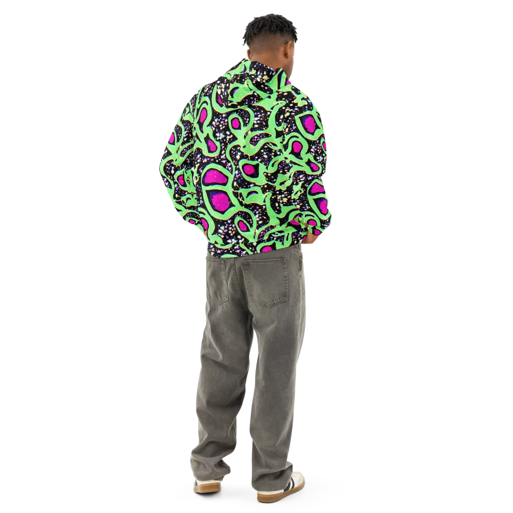 Ultraviolet Oasis on Cotton Hoodie — Back