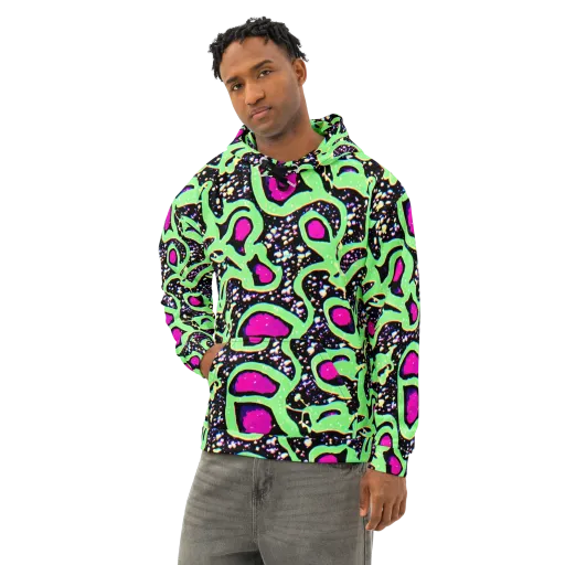 Ultraviolet Oasis on a Cotton Hoodie