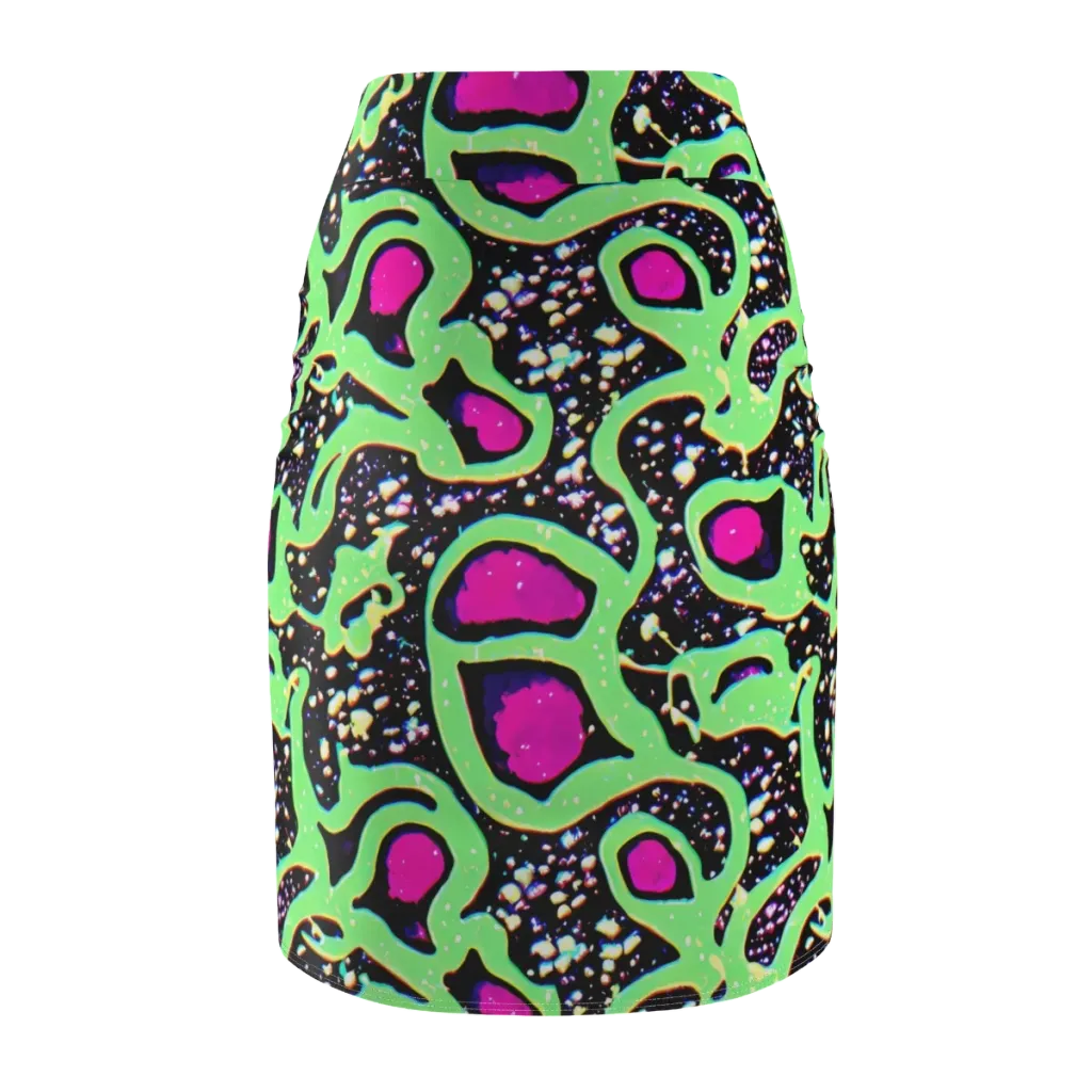 Ultraviolet Oasis on Pencil Skirt — Back