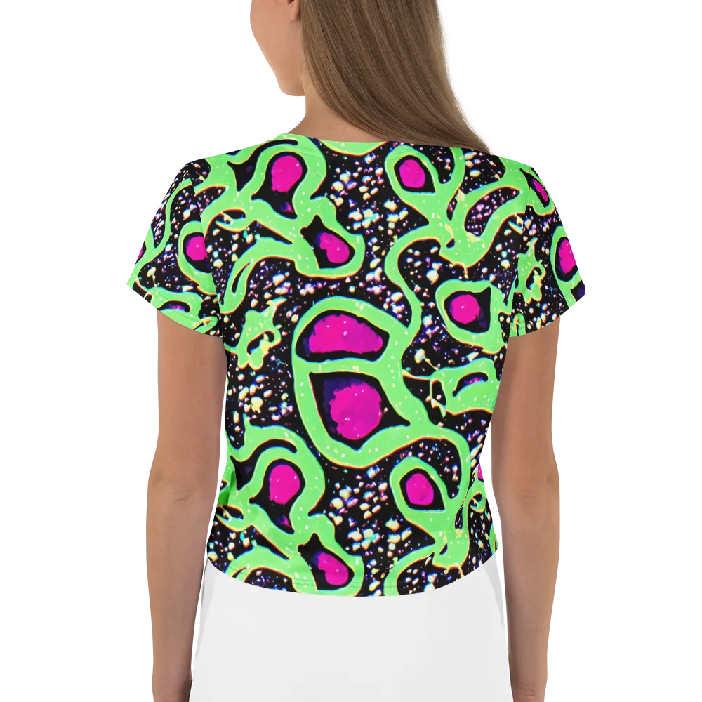Ultraviolet Oasis on Crop Tee — Back
