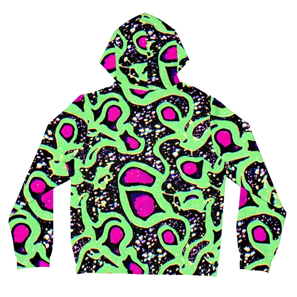 Ultraviolet Oasis on Women's Full-Zip Hoodie — Back