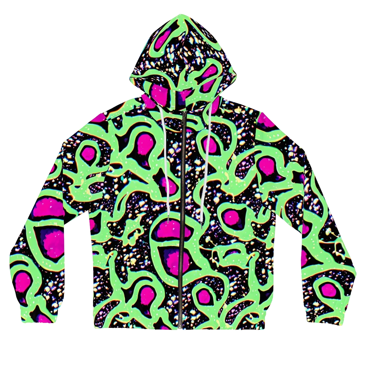 Ultraviolet Oasis on Women's Full-Zip Hoodie — Front