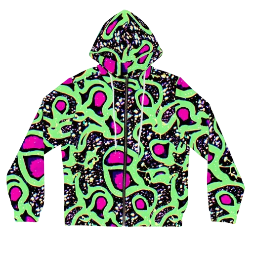 Ultraviolet Oasis on a Women's Full-Zip Hoodie