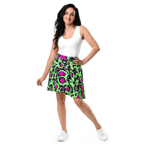 Ultraviolet Oasis on a Skater Skirt