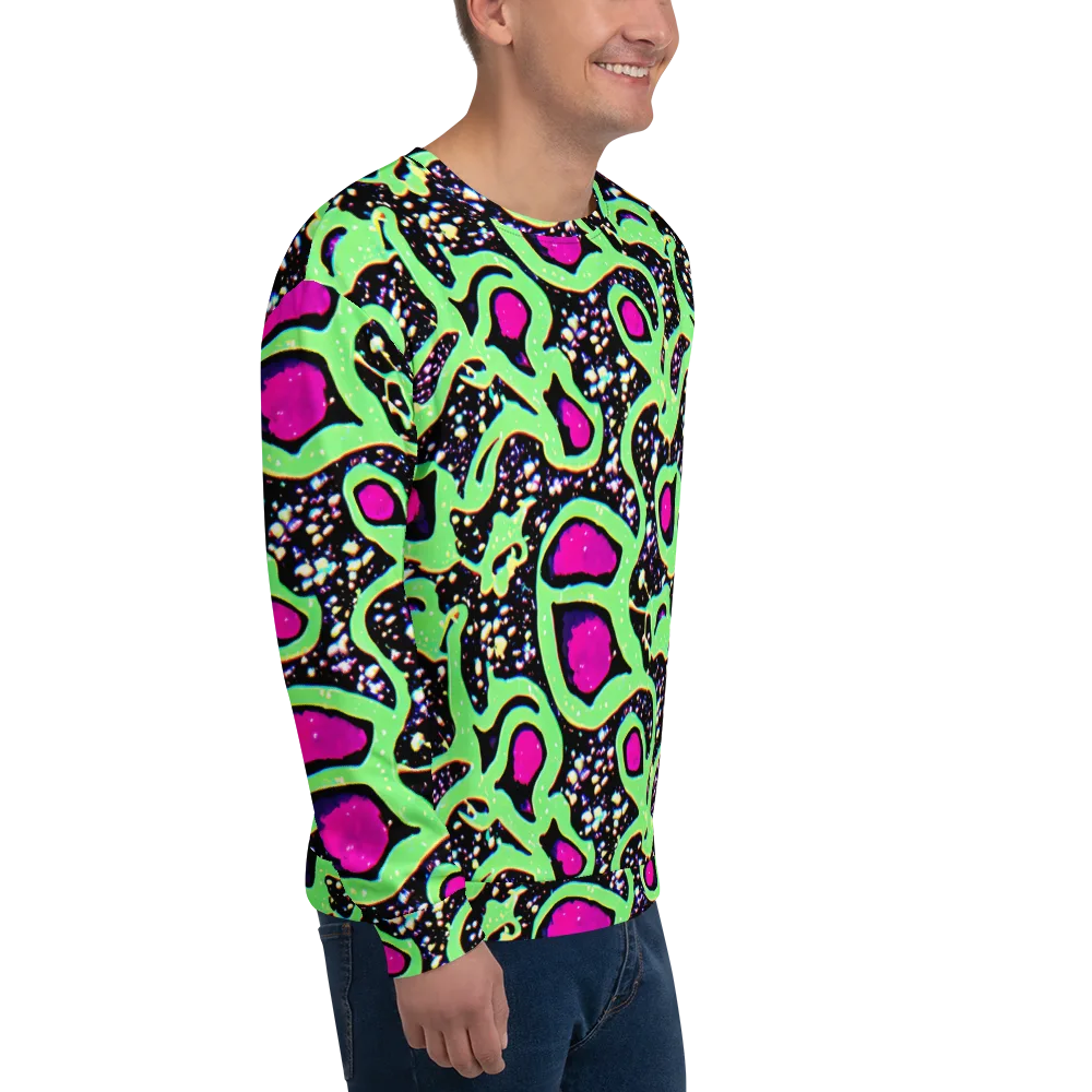 Ultraviolet Oasis on Sweatshirt — Right Front