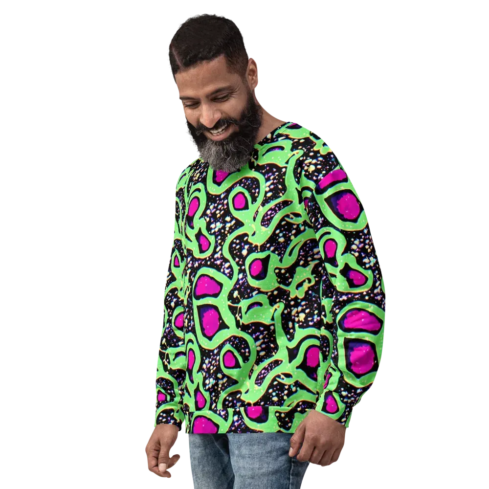 Ultraviolet Oasis on Sweatshirt — Left Front