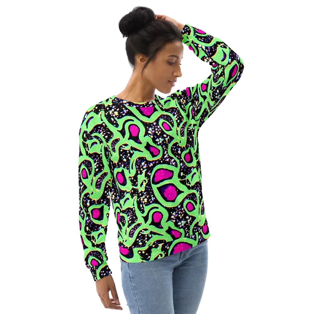 Ultraviolet Oasis on Sweatshirt — Right Front
