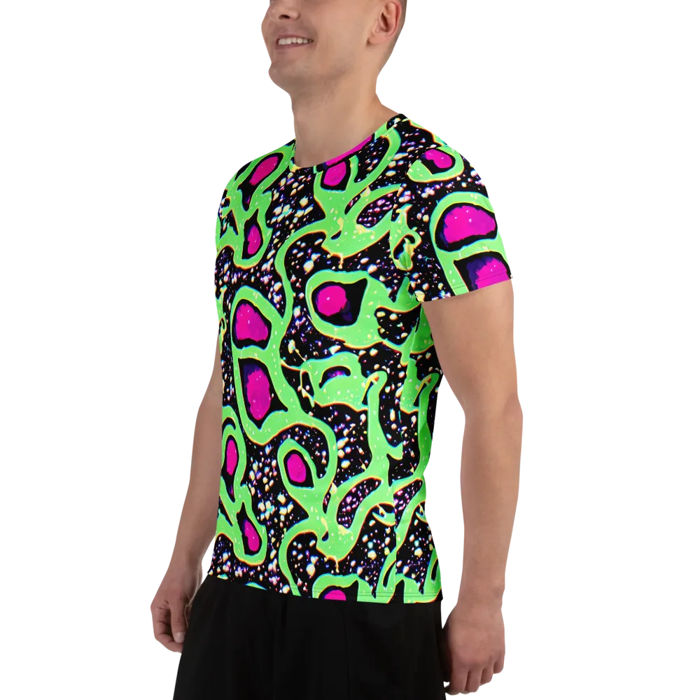 Ultraviolet Oasis on Men's Athletic T-Shirt — Left