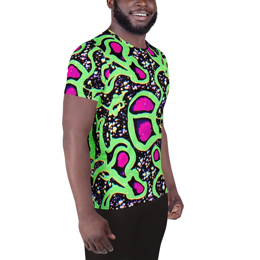 Ultraviolet Oasis on Men's Athletic T-Shirt — Right
