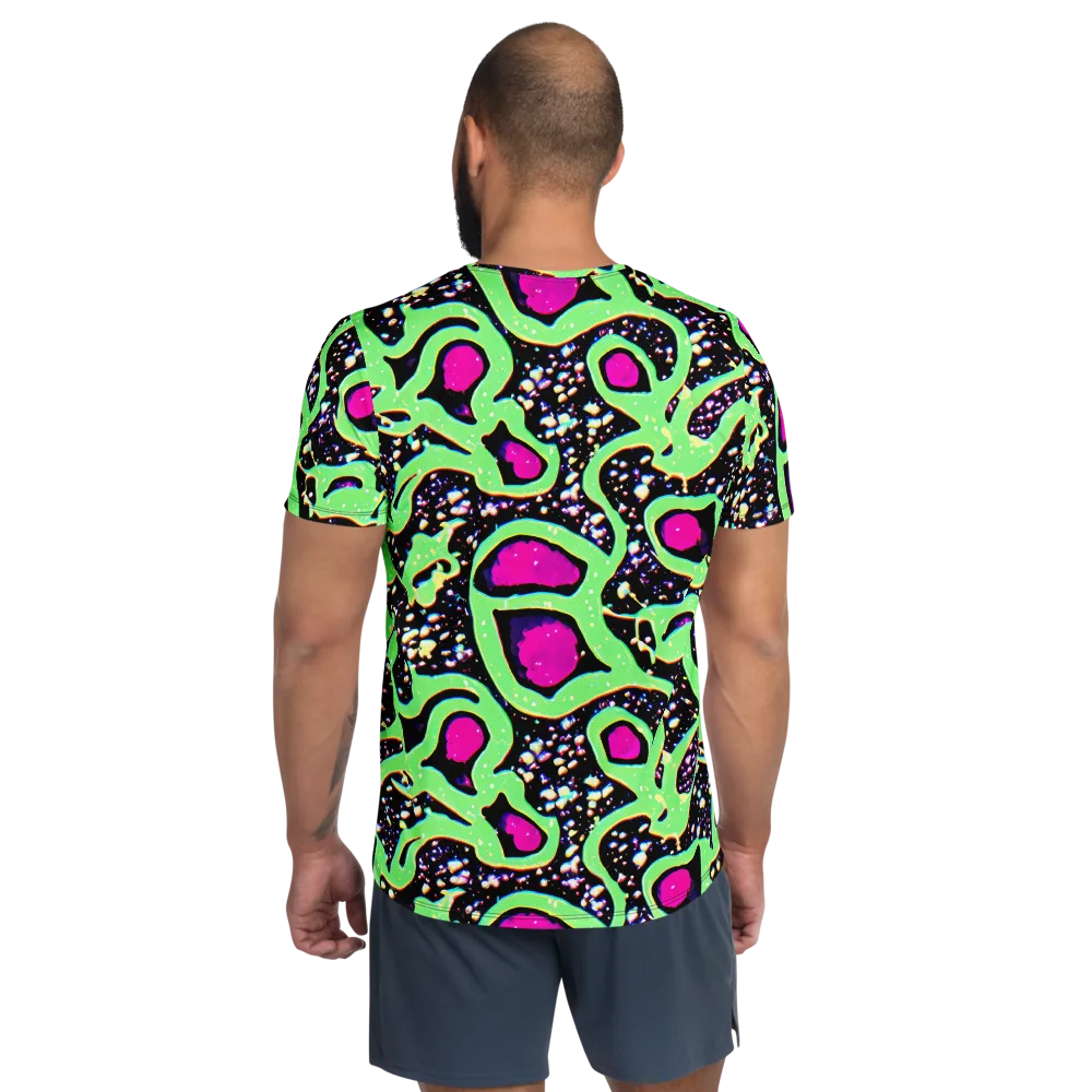 Ultraviolet Oasis on Men's Athletic T-Shirt — Back