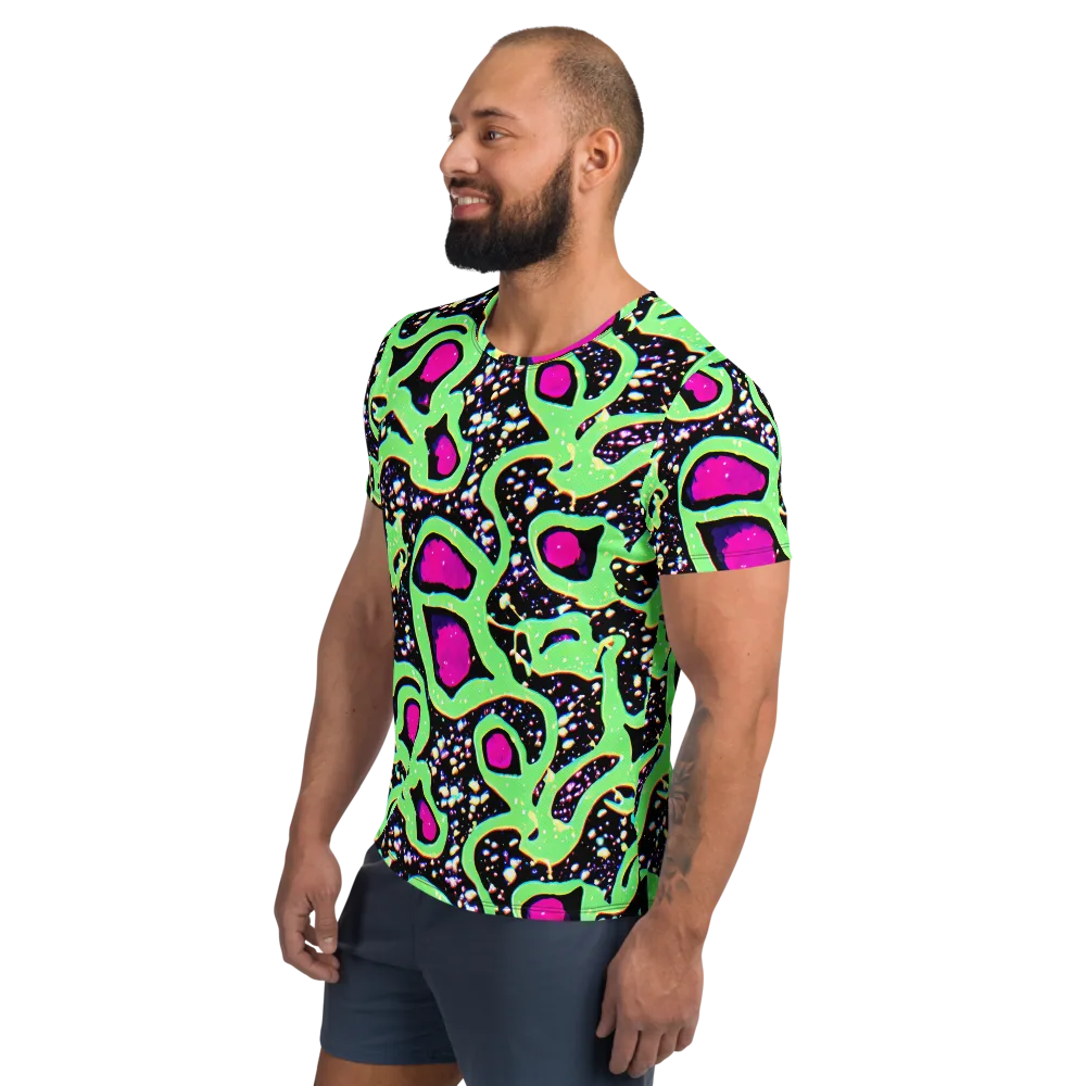 Ultraviolet Oasis on Men's Athletic T-Shirt — Left