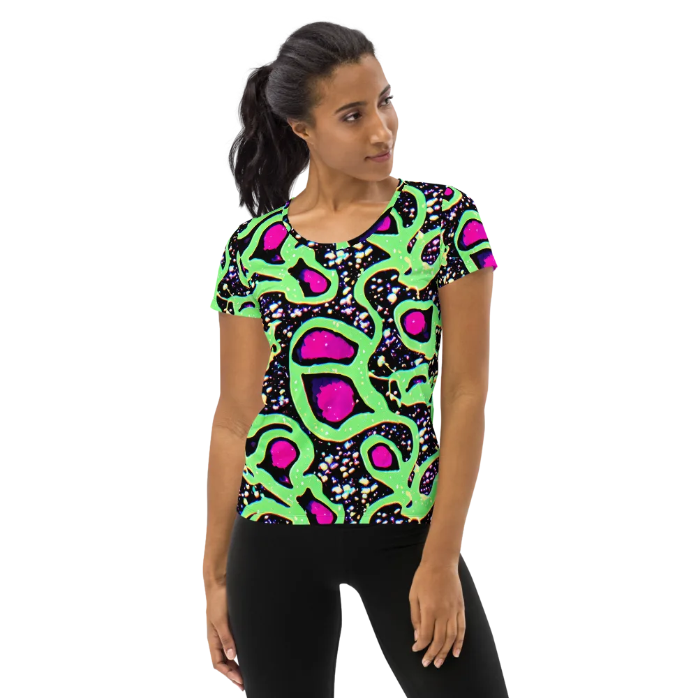 Ultraviolet Oasis on Women's Athletic T-Shirt — Front