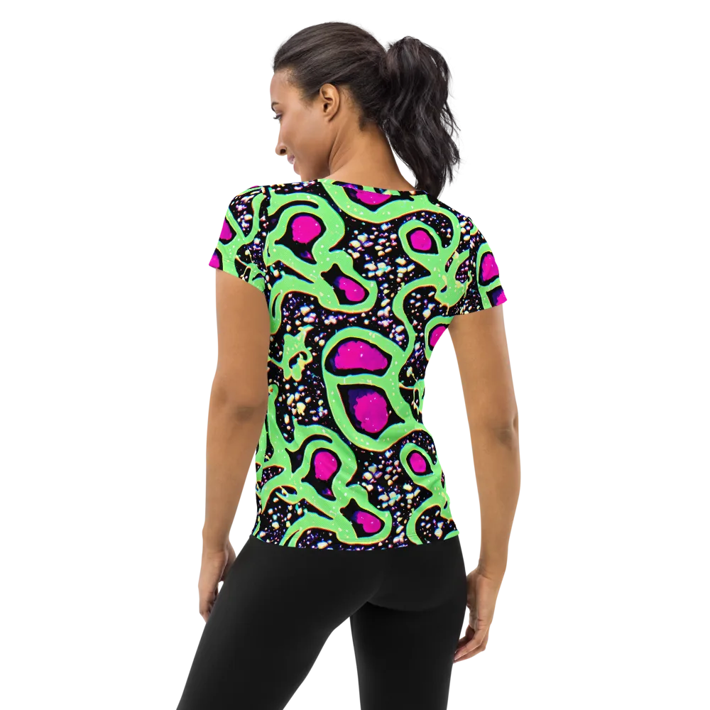 Ultraviolet Oasis on Women's Athletic T-Shirt — Back