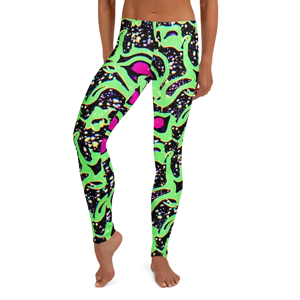 Ultraviolet Oasis on Leggings — Front