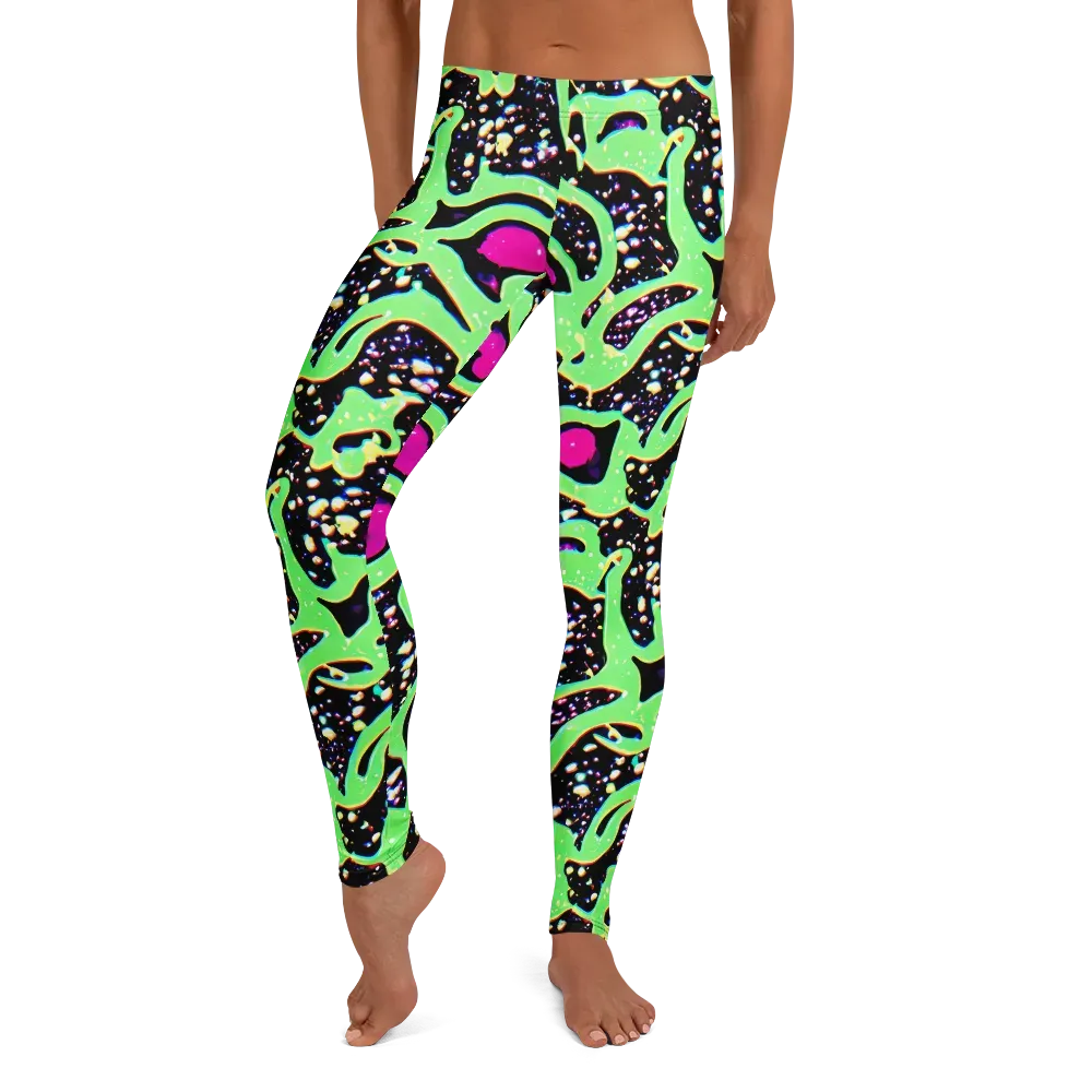 Ultraviolet Oasis on Leggings — Front