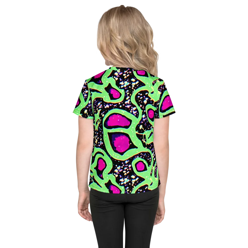 Ultraviolet Oasis on Kids Crew Neck T-Shirt — Back