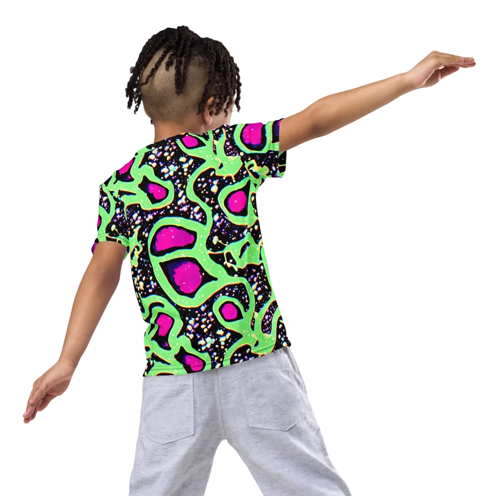 Ultraviolet Oasis on Kids Crew Neck T-Shirt — Back