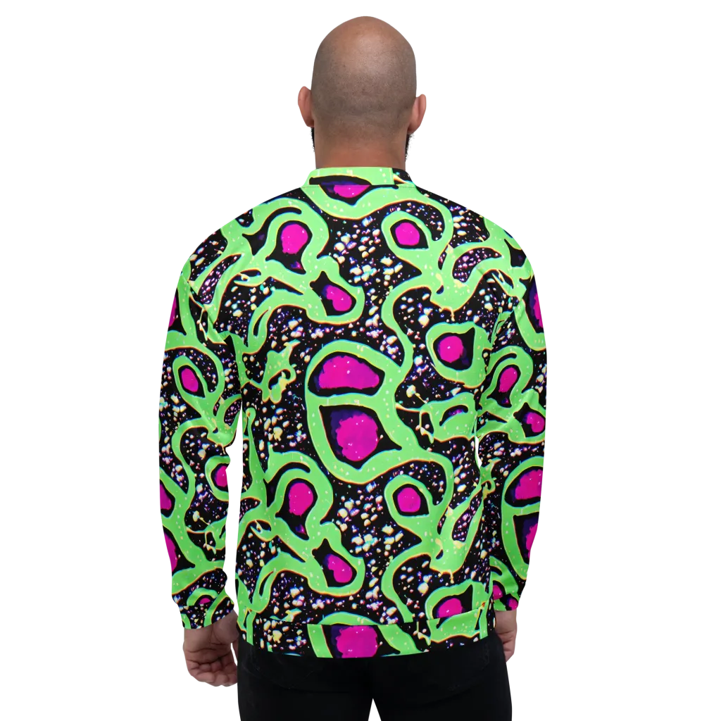 Ultraviolet Oasis on Bomber Jacket — Back