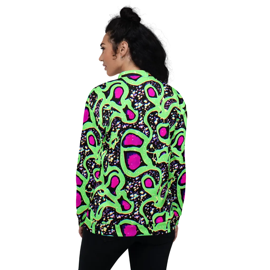 Ultraviolet Oasis on Bomber Jacket — Back