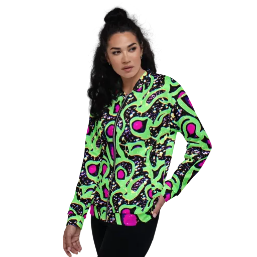 Ultraviolet Oasis on a Bomber Jacket