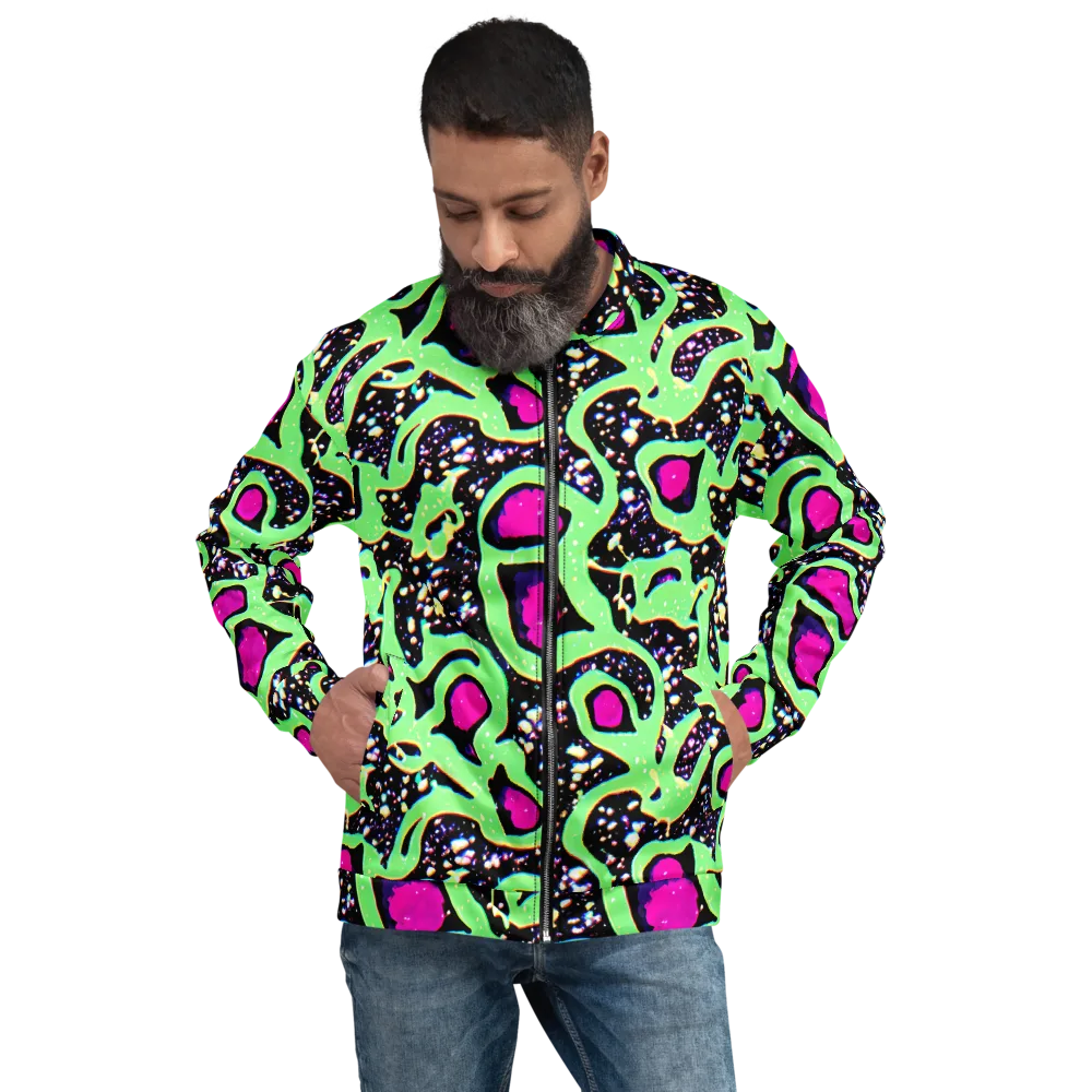 Ultraviolet Oasis on Bomber Jacket — Front