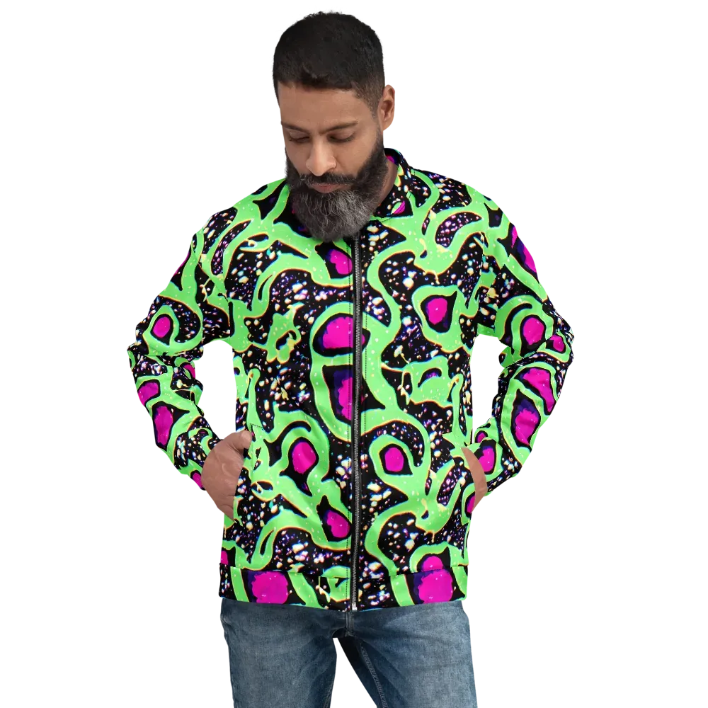 Ultraviolet Oasis on Bomber Jacket — Front