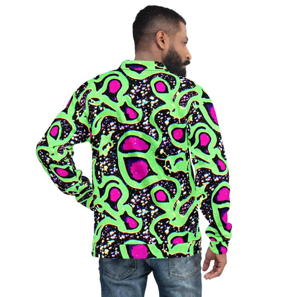 Ultraviolet Oasis on Bomber Jacket — Back